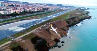Trabzon Havalimanı'nda pistten çıkan uçak, pide salonu olacak