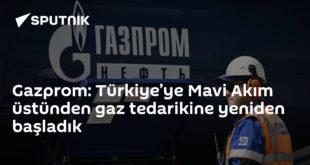 Gazprom: Türkiye ’ye Mavi Akım üstünden gaz tedarikine yeniden başladık