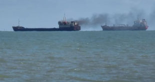 Rusya ’da Türk tahıl gemisinde yangın