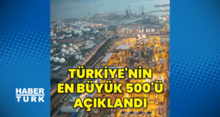 Türkiye'nin en büyük 500 kuruluşu açıklandı